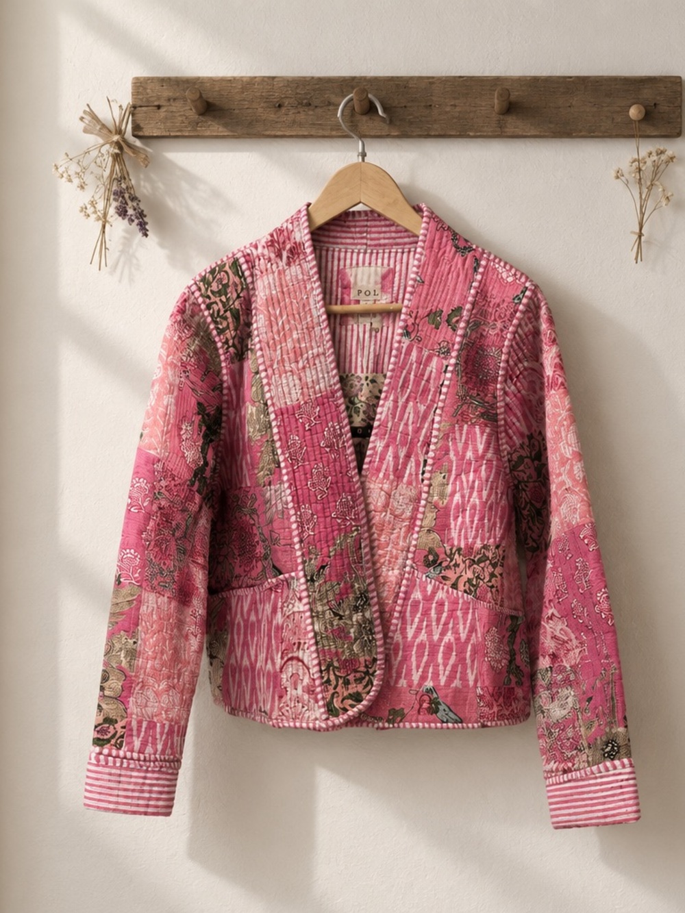 POL Patchwork Quilted Jacket - Picture 3 of 10